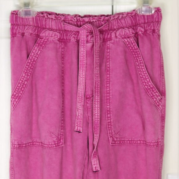 🛑SOLD🛑Anthropologie Pink Pocketed Rhys Utility Jogger Pants Size XS - Picture 2 of 8